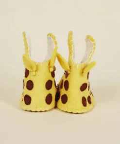 Silk Road Bazaar Kids' + Baby Wool Baby Booties - Giraffe