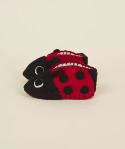Silk Road Bazaar Wool Baby Booties - Ladybug Kids' + Baby