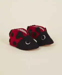Silk Road Bazaar Wool Baby Booties - Ladybug Kids' + Baby