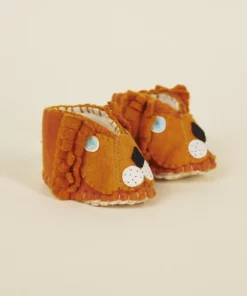 Silk Road Bazaar Wool Baby Booties - Lion Kids' + Baby