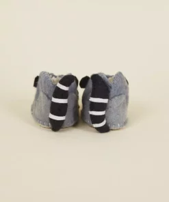Silk Road Bazaar Kids' + Baby Wool Baby Booties - Raccoon