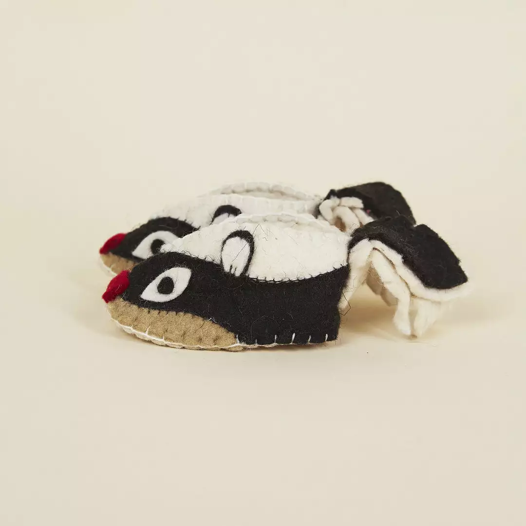 Silk Road Bazaar Wool Baby Booties - Skunk Kids' + Baby 2 Silk Road Bazaar Wool Baby Booties - Skunk Kids' + Baby