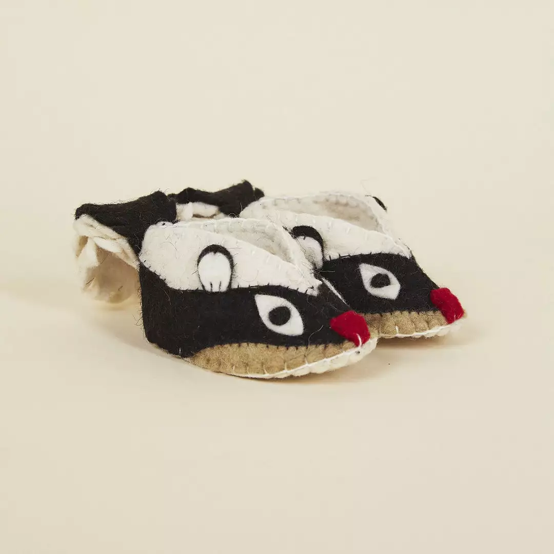 Silk Road Bazaar Wool Baby Booties - Skunk Kids' + Baby 1 Silk Road Bazaar Wool Baby Booties - Skunk Kids' + Baby