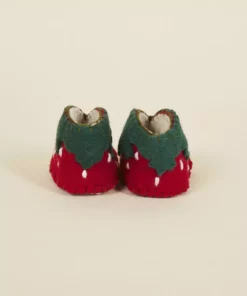 Silk Road Bazaar Wool Baby Booties - Strawberry Kids' + Baby