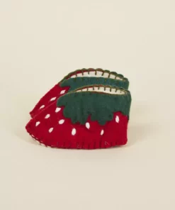 Silk Road Bazaar Wool Baby Booties - Strawberry Kids' + Baby