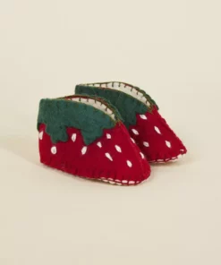 Silk Road Bazaar Wool Baby Booties - Strawberry Kids' + Baby