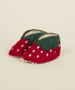 Silk Road Bazaar Wool Baby Booties - Strawberry Kids' + Baby