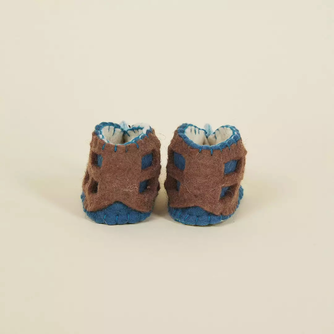 Silk Road Bazaar Wool Baby Booties - Turtle Kids' + Baby 3 Silk Road Bazaar Wool Baby Booties - Turtle Kids' + Baby
