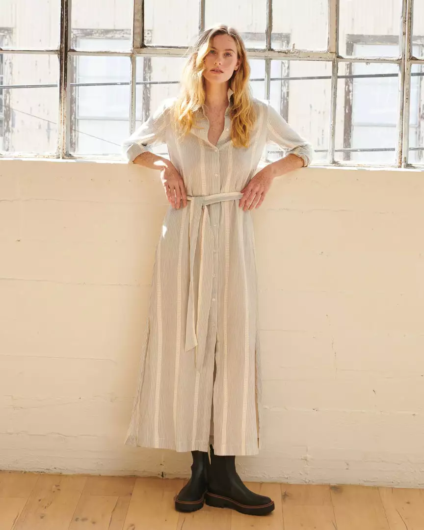 WVN Striped Shirt Maxi Dress 2 WVN Striped Shirt Maxi Dress