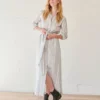 WVN Striped Shirt Maxi Dress