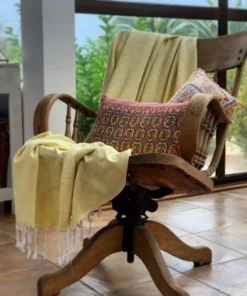 Hilana: Upcycled Cotton Yalova Upcycled Marbled Turkish Towel / Blanket - Yellow Best Sellers 12 Hilana: Upcycled Cotton Yalova Upcycled Marbled Turkish Towel / Blanket - Yellow Best Sellers