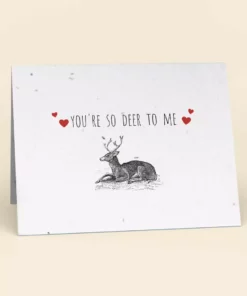 Cute Root You're So Deer To Me Plantable Cards - 10 Pack Greeting Cards