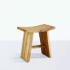 Masaya & Co. Handcrafted Zapatera Teak Shower Stool