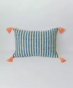 Zuahaza Home Goods Jardín Throw Pillow Cover - Indigo + Seaglass