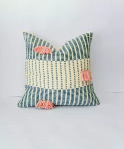 Zuahaza Salento Throw Pillow Cover - Indigo + Apricot